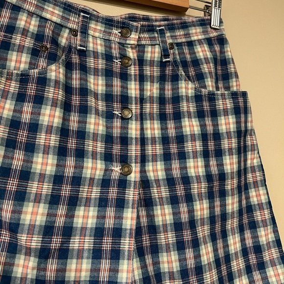 Liz Claiborne Lizwear Plaid Button Front Skorts 100% Cotton Size 6 - Picture 2 of 7